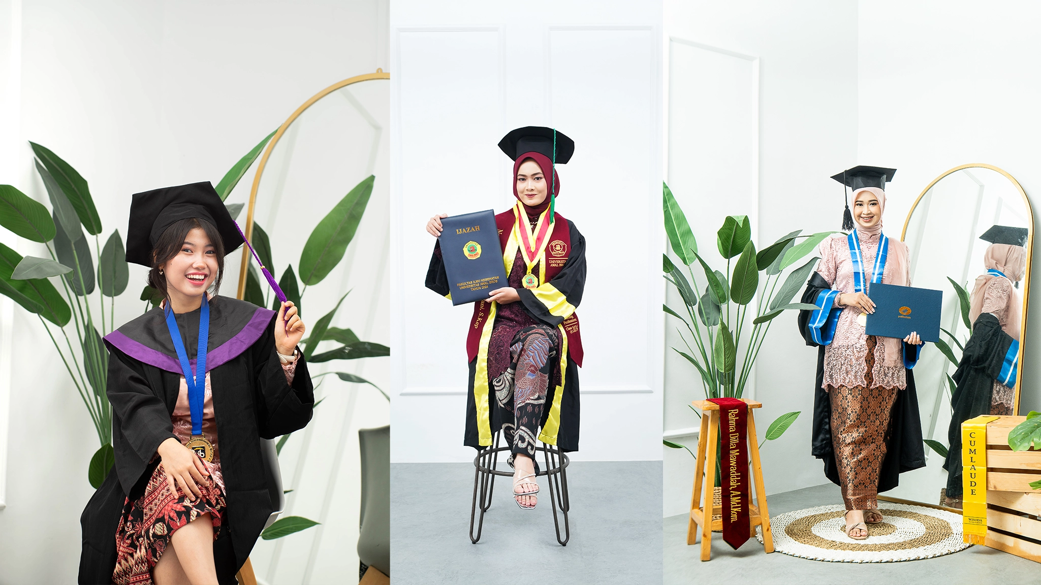 Hasil fotografi studio foto wisuda Sudut Rumah Studio di Batam