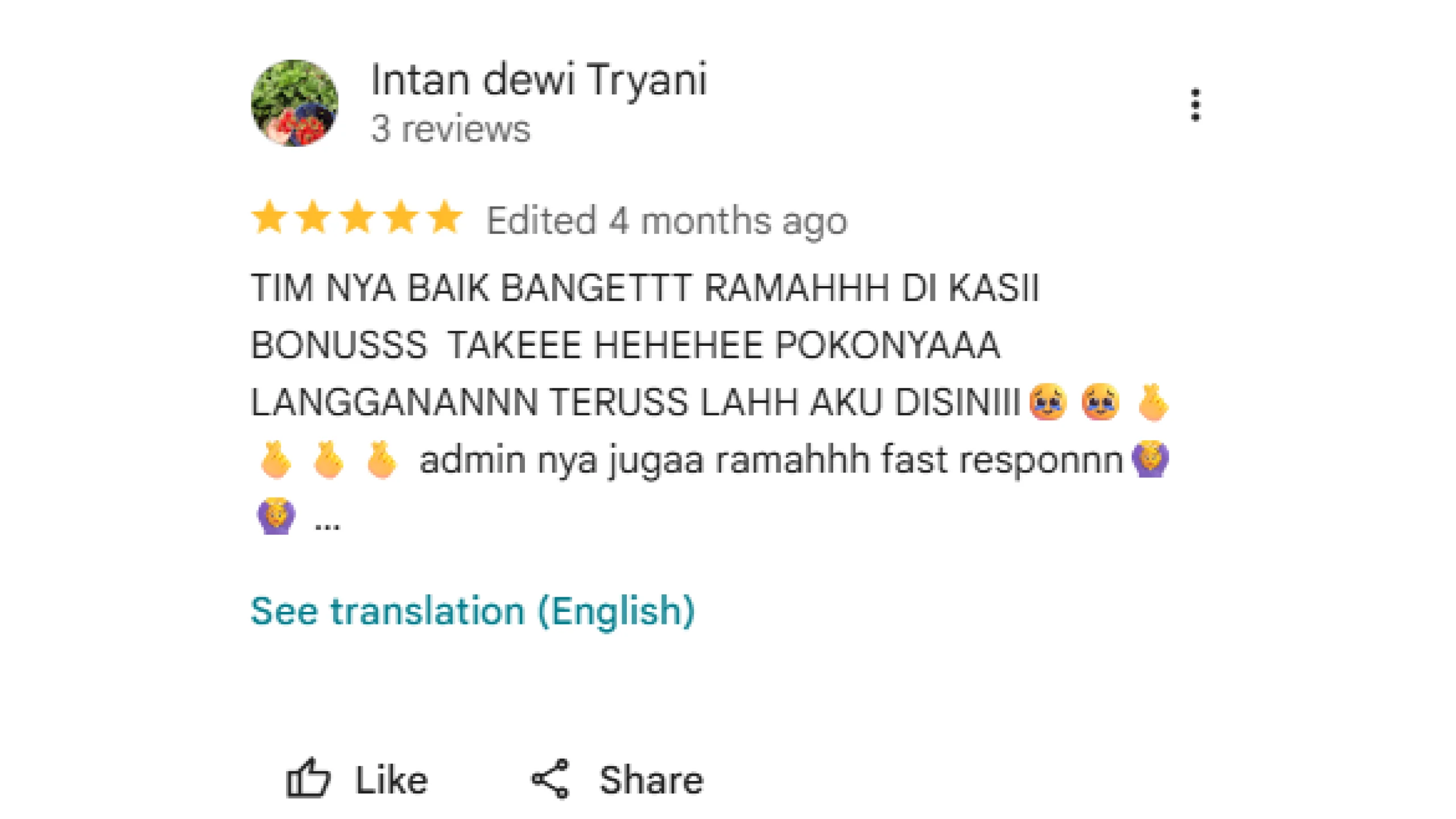 Testimoni pelanggan Sudut Rumah Studio Batam 11