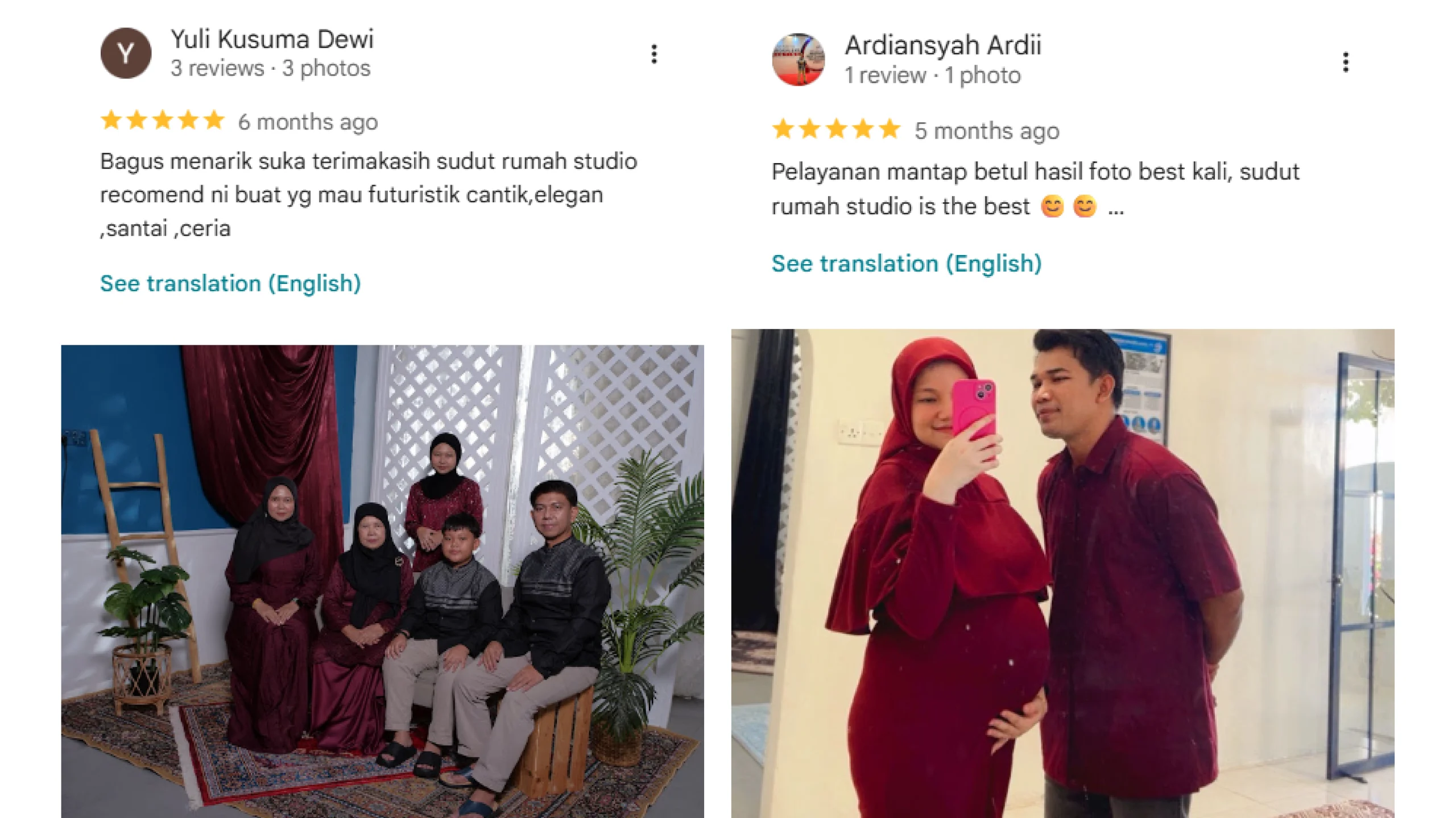 Testimoni pelanggan Sudut Rumah Studio Batam 03