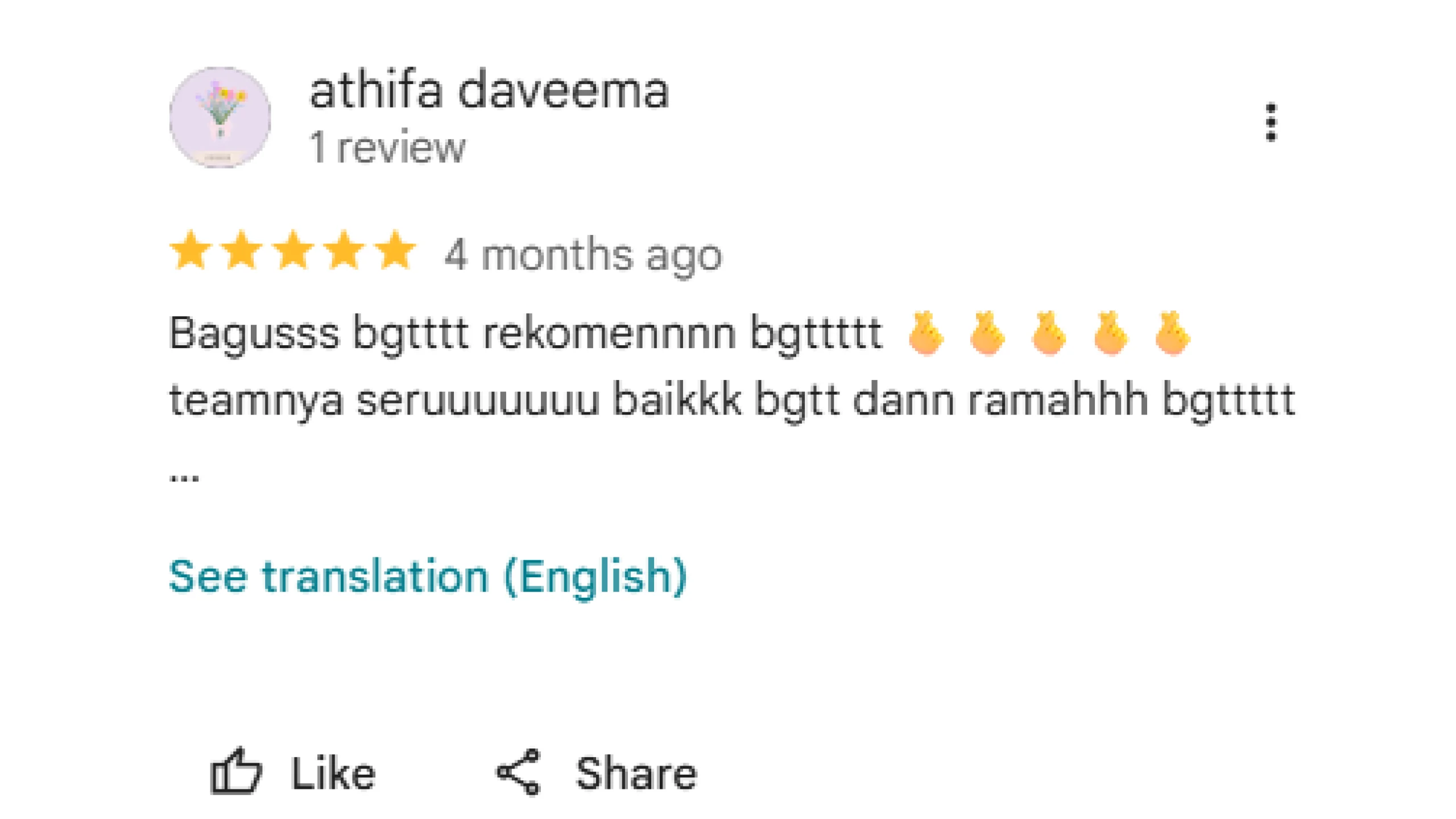 Testimoni pelanggan Sudut Rumah Studio Batam 10