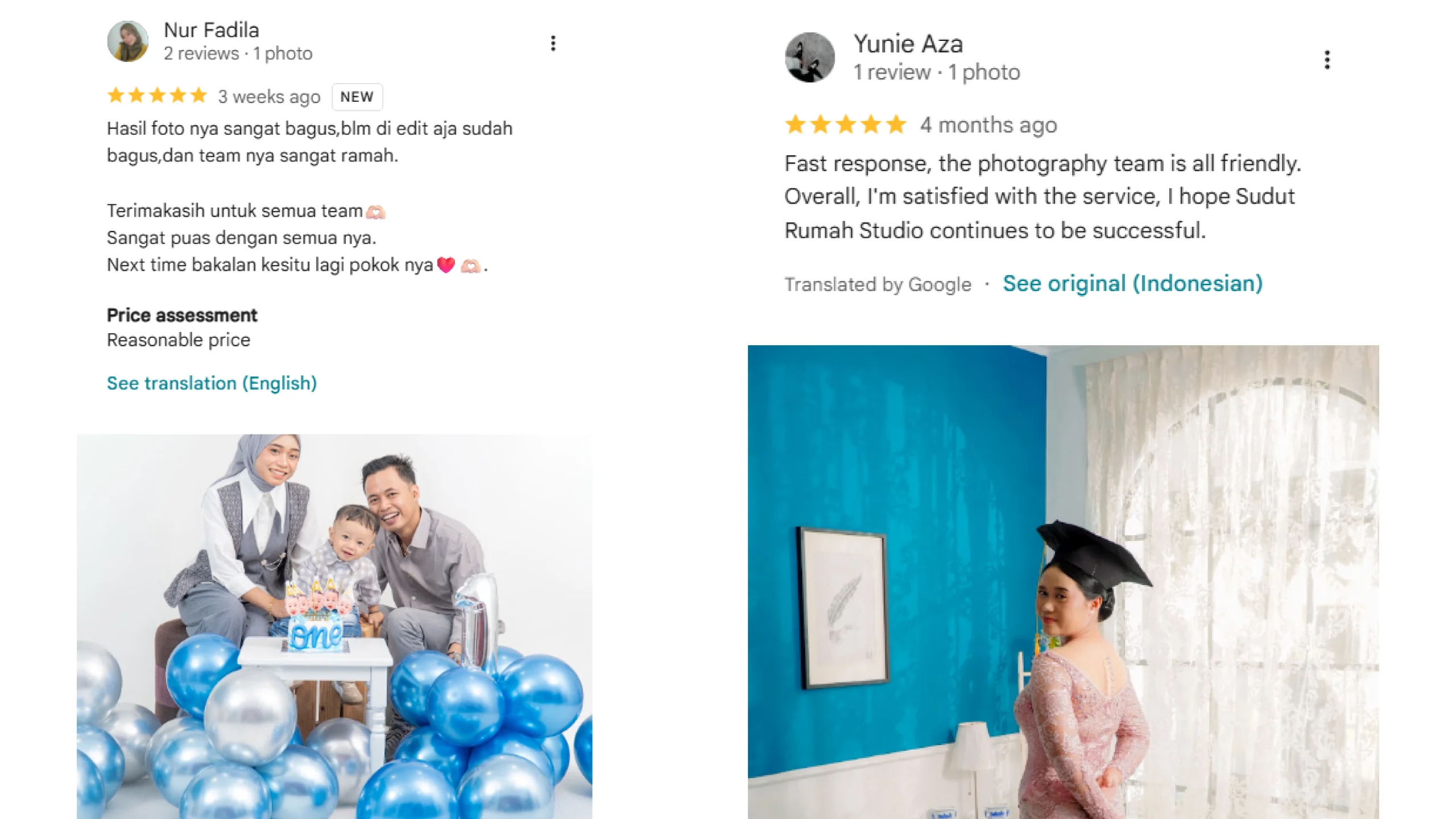 Testimoni pelanggan Sudut Rumah Studio Batam 06