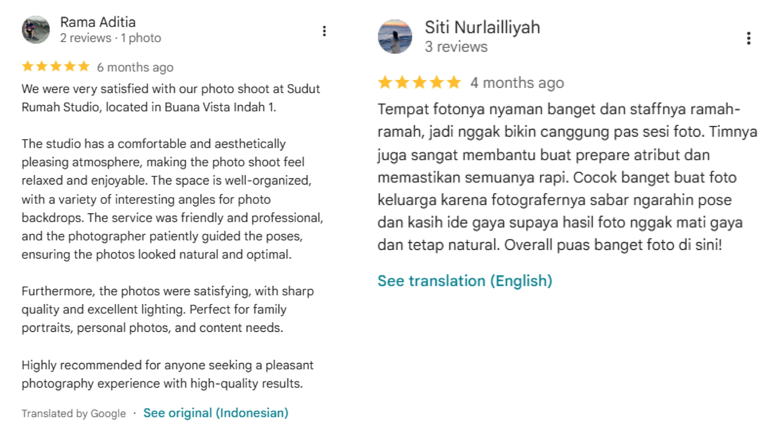 Testimoni pelanggan Sudut Rumah Studio Batam 05